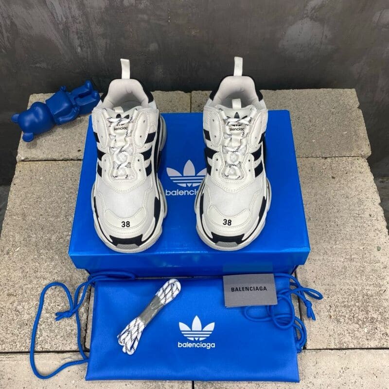 Adidas x Balenciaga Triple S White Black