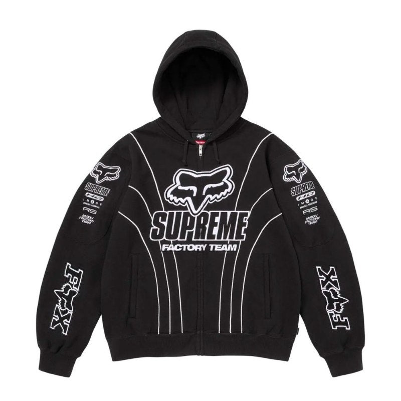 Jaqueta Supreme x Fox Racing Zip Up Hooded Black