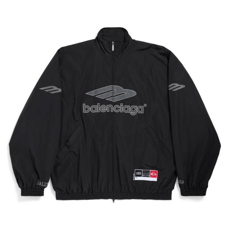 Jaqueta Balenciaga 3B Football Logo Track Preta