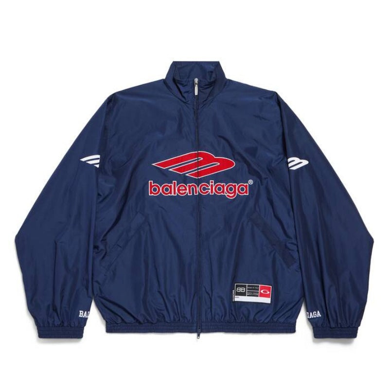 Jaqueta Balenciaga 3B Football Logo Track Azul