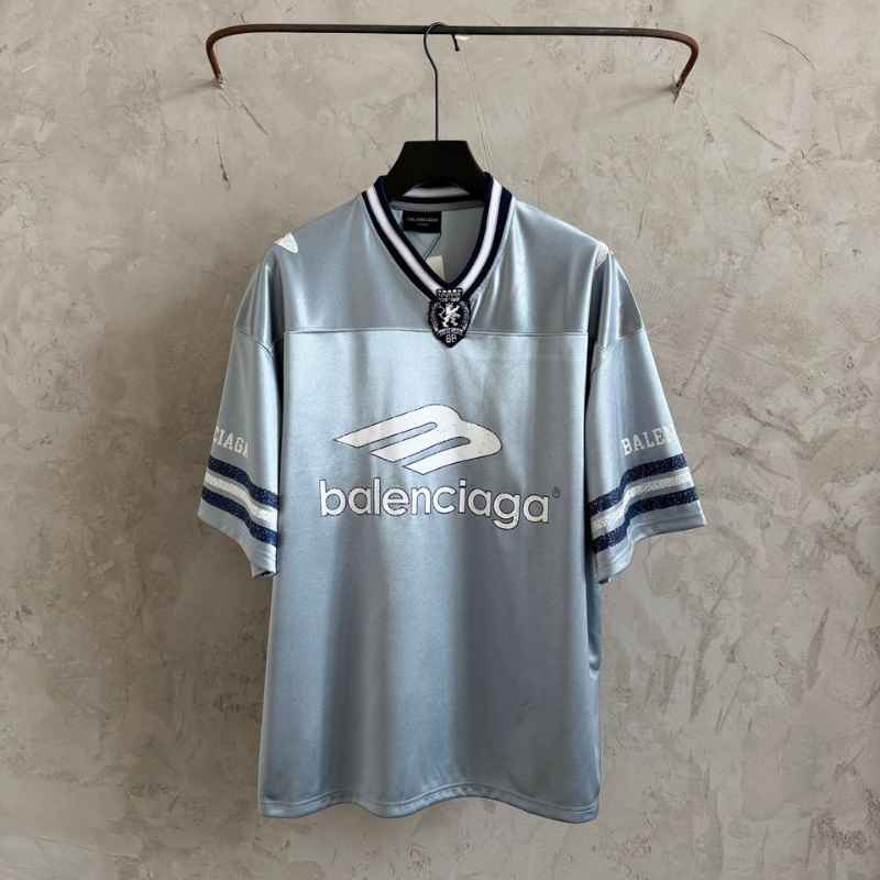 Camiseta Balenciaga Jersey V-neck Oversized Cinza