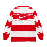 Camisa Supreme x Nike Stripe Rugby Vermelha/Branca