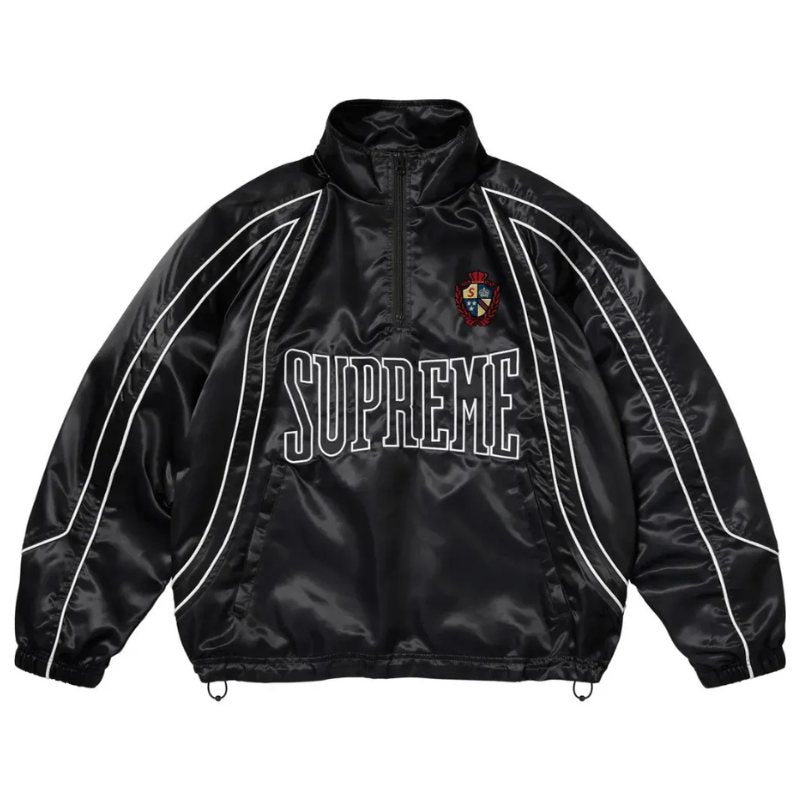 Jaqueta Supreme Satin Piping Pullover Black