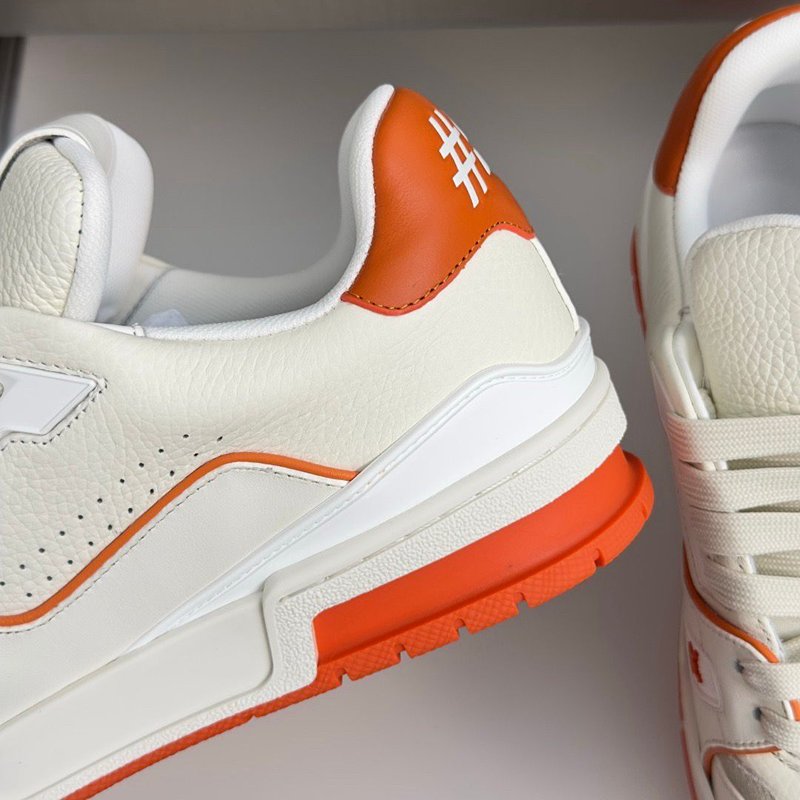 Louis Vuitton LV Trainer White Orange