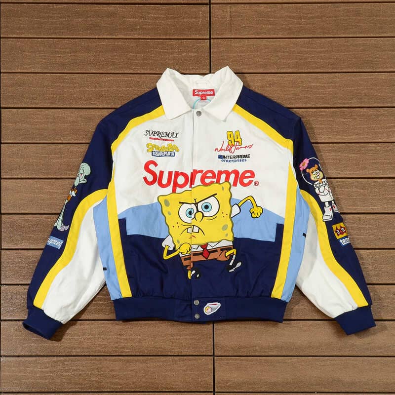 Jaqueta Supreme Jeff Hamilton Racing x Bob Esponja Branca