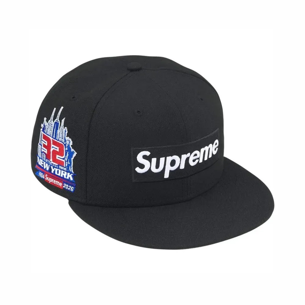 Boné Supreme x New Era Shop Box Logo New York Black