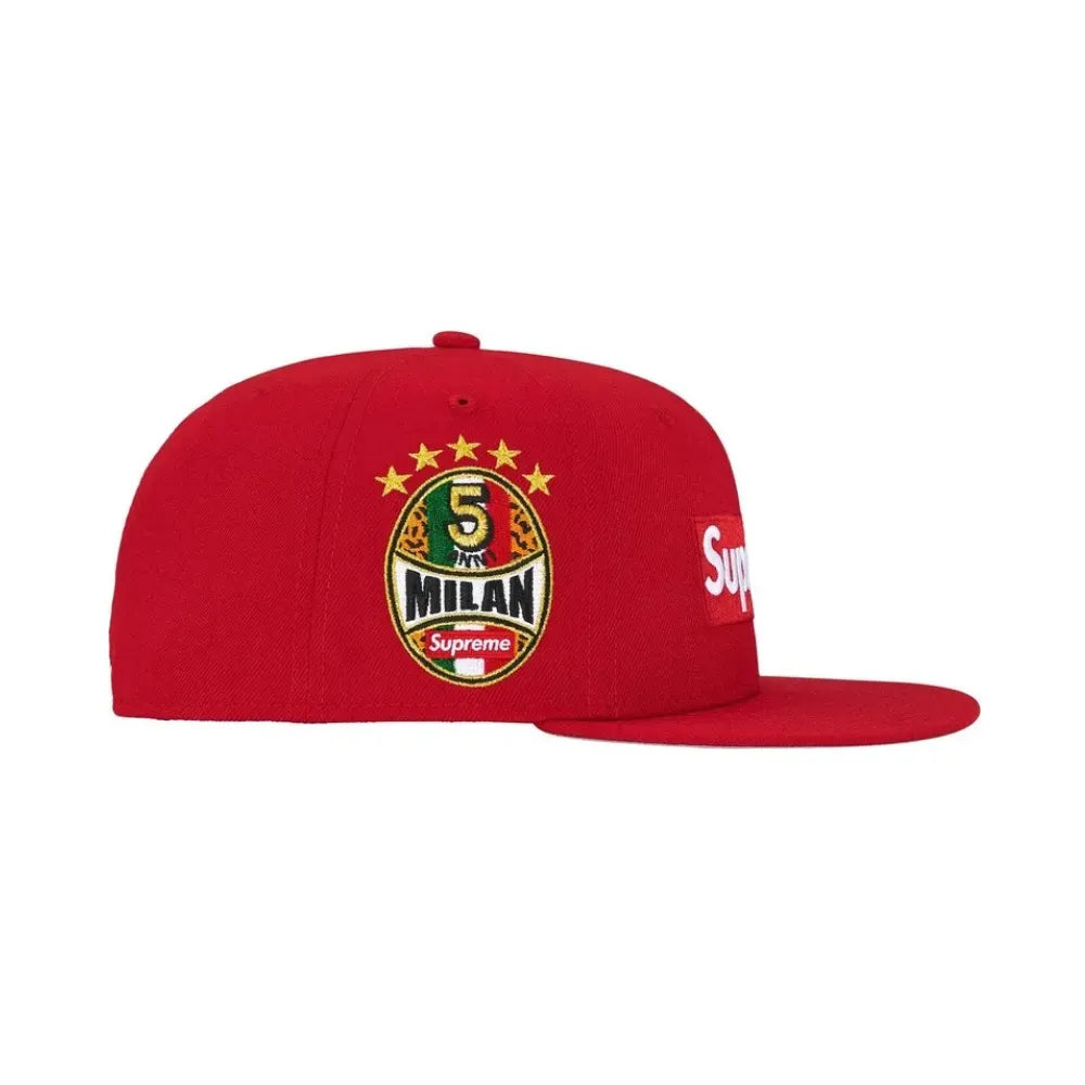 Boné Supreme x New Era Shop Box Logo Milan Red