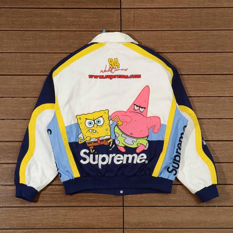 Jaqueta Supreme Jeff Hamilton Racing x Bob Esponja Branca