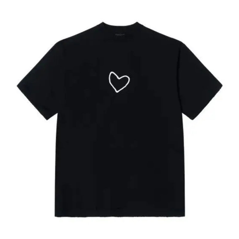 Pronta Entrega - Camiseta Balenciaga Oversized Lovey Fit in Preta