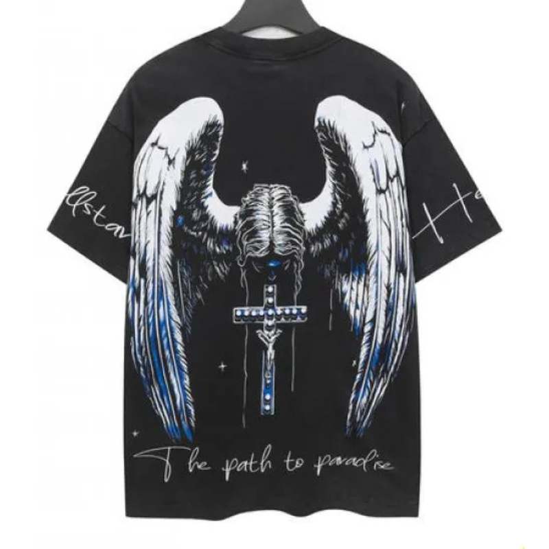 Pronta Entrega - Camiseta Hellstar Cross Angel Preta