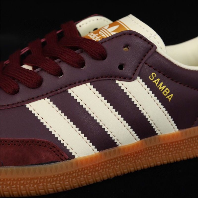 Adidas Samba OG Maroon Gold Metallic