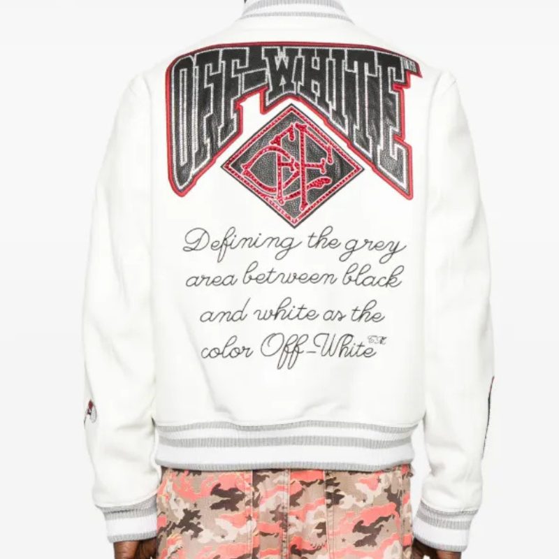 Pronta Entrega - Jaqueta Off-White Lea Bomber