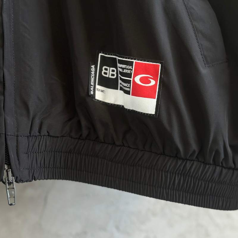Jaqueta Balenciaga 3B Football Logo Track Preta
