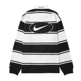Camisa Supreme x Nike Stripe Rugby Preta/Branca