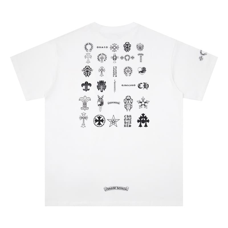Camiseta Chrome Hearts Multi Logo Branca