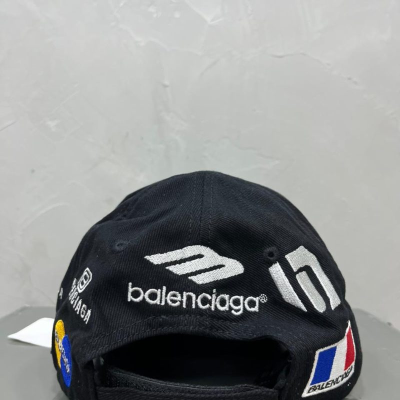 Boné Balenciaga Racer Cotton Drill Black