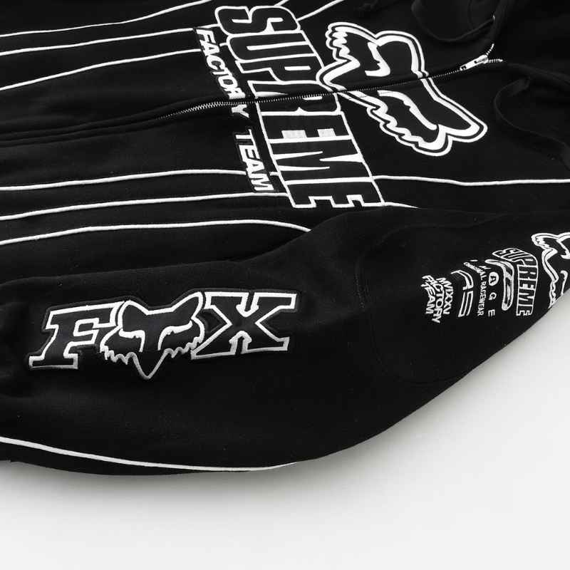 Jaqueta Supreme x Fox Racing Zip Up Hooded Black
