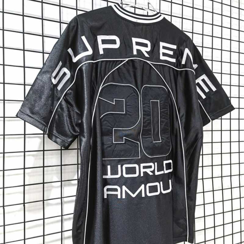 Pronta Entrega - Camiseta Supreme Paneled Jersey Preta