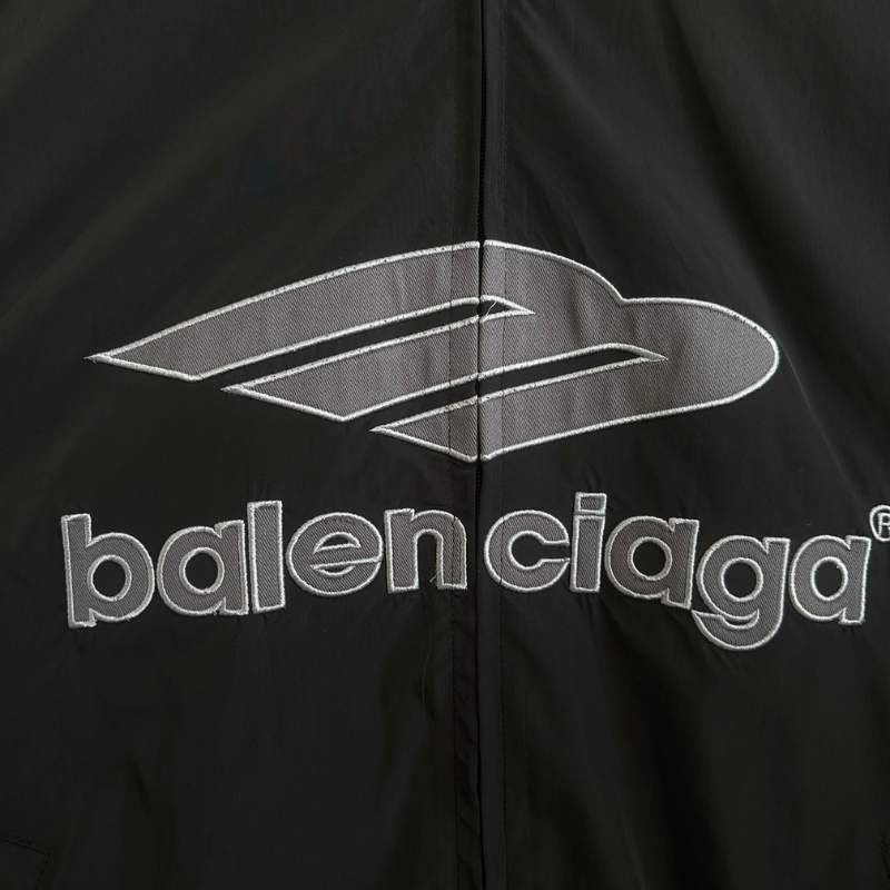 Jaqueta Balenciaga 3B Football Logo Track Preta
