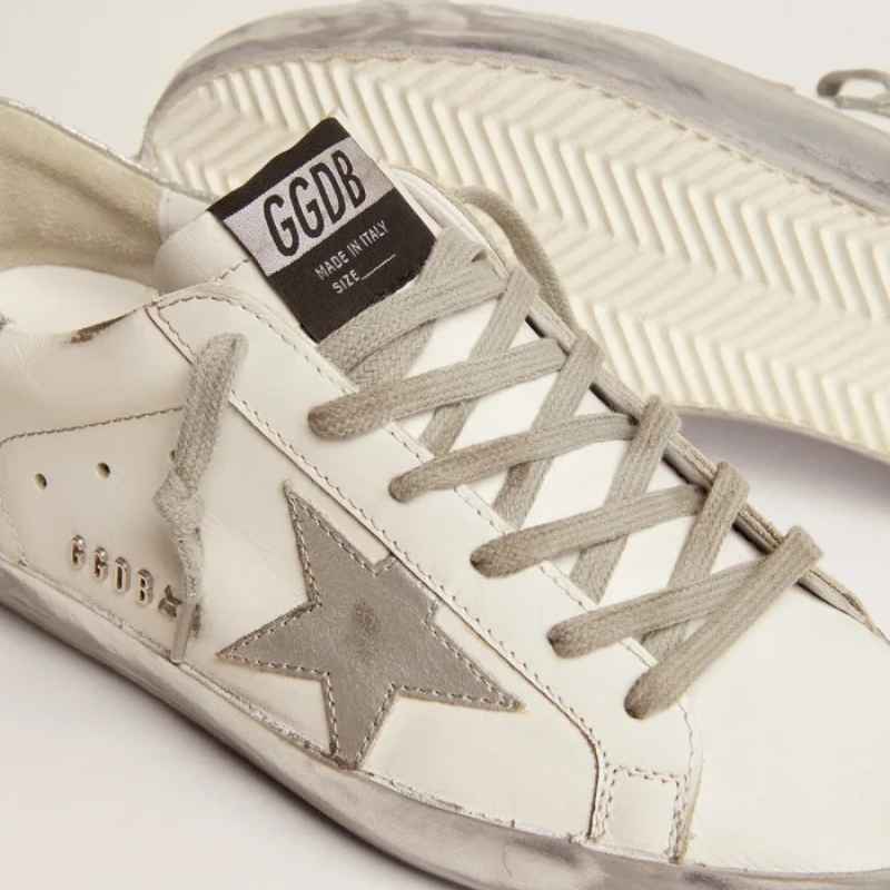 Golden Goose Super-Star White Silver
