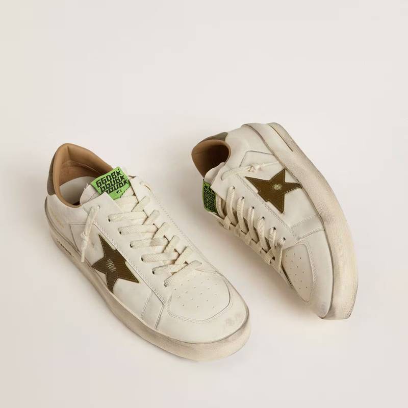 Pronta Entrega - Golden Goose Stardan Canvas White khaki