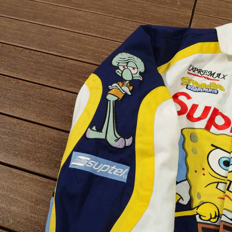 Jaqueta Supreme Jeff Hamilton Racing x Bob Esponja Branca