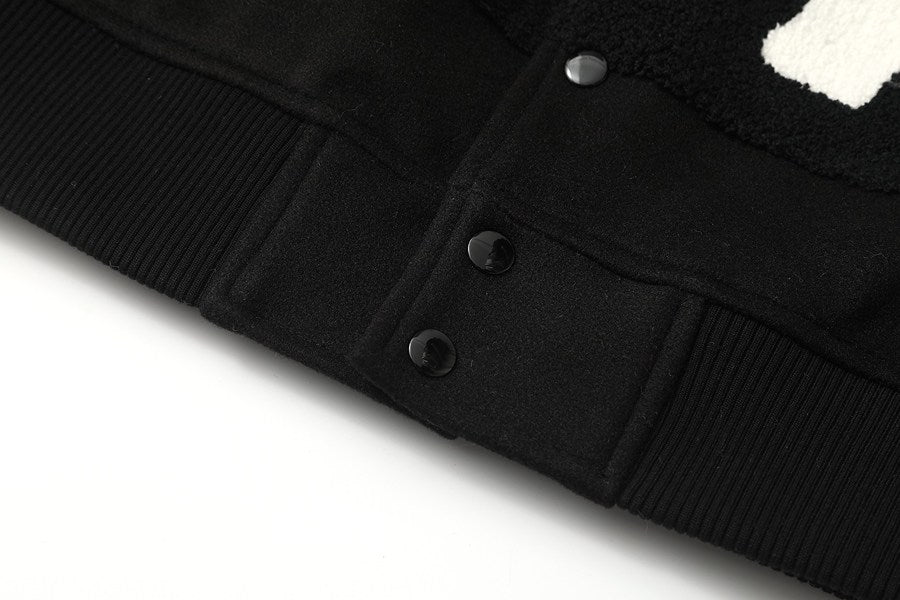 Jaqueta Supreme Big Logo Chenille Varsity Black
