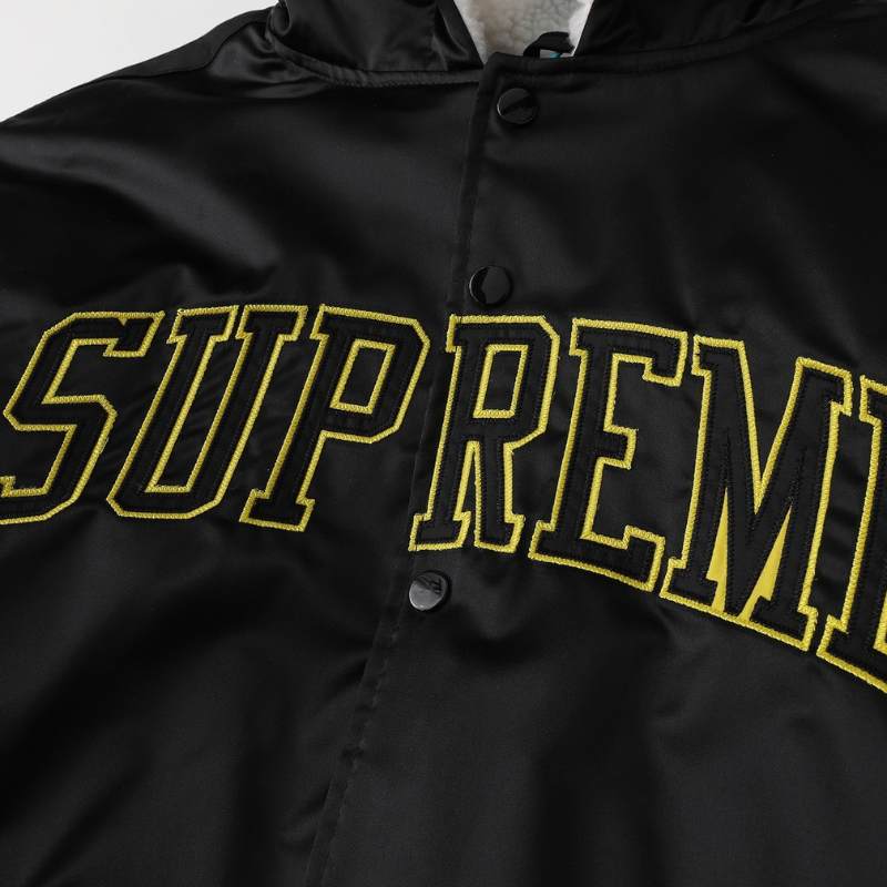 Jaqueta Supreme x Mitchell & Ness Varsity Satin Black