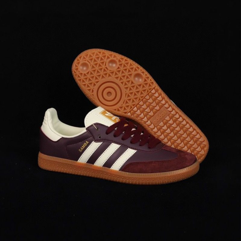 Adidas Samba OG Maroon Gold Metallic
