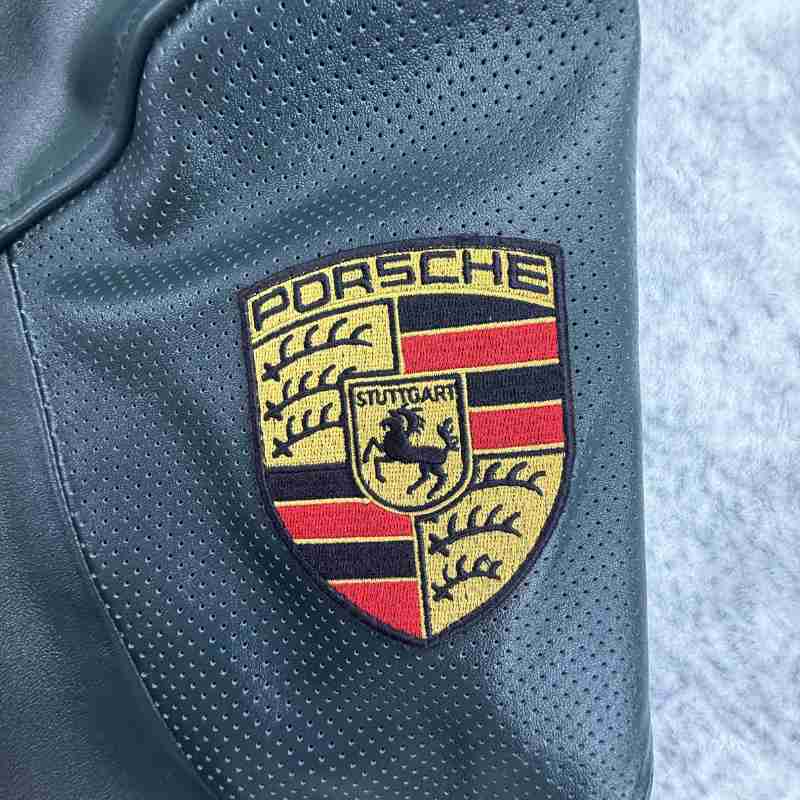 Jaqueta Aimé Leon Dore x Porsche 993 Turbo Leather Club Racing Green