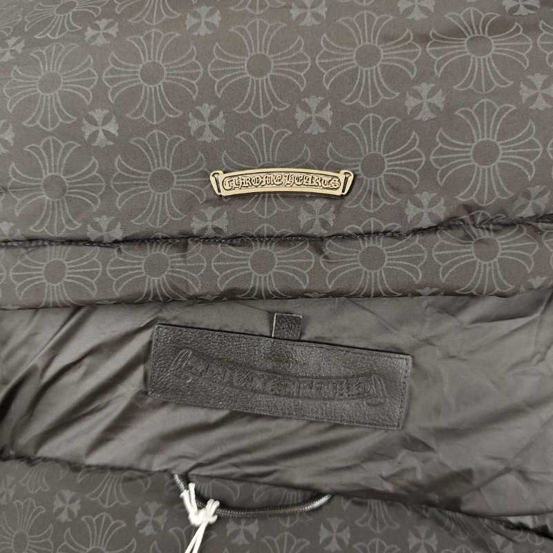 Jaqueta Chrome Hearts Monogram Print Puffer Black