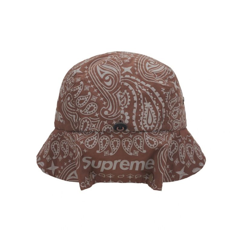 Boné Supreme Reflective Bandana Sunshield Camp Brown