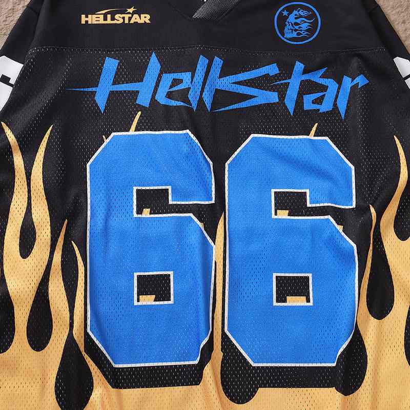 Camisa Hellstar Jersey Long Yellow Flame
