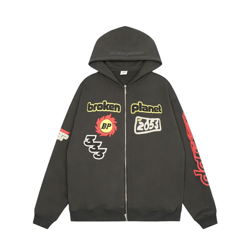 Moletom Broken Planet Performance Zip Up Black