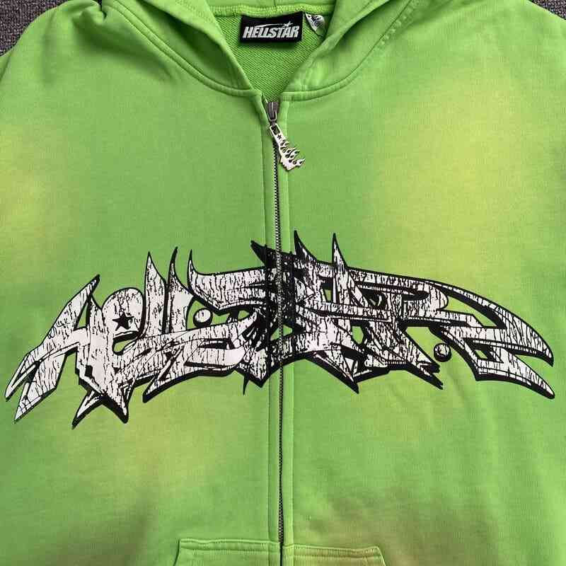 Moletom Hellstar Graffiti Zip-Up Green