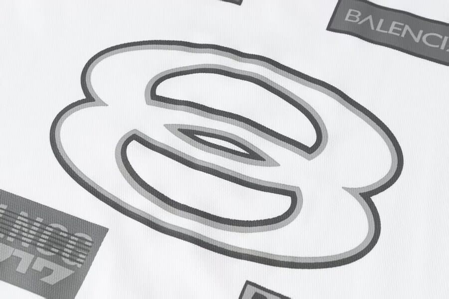 Camisa Balenciaga 1917 Logo "9" Branca