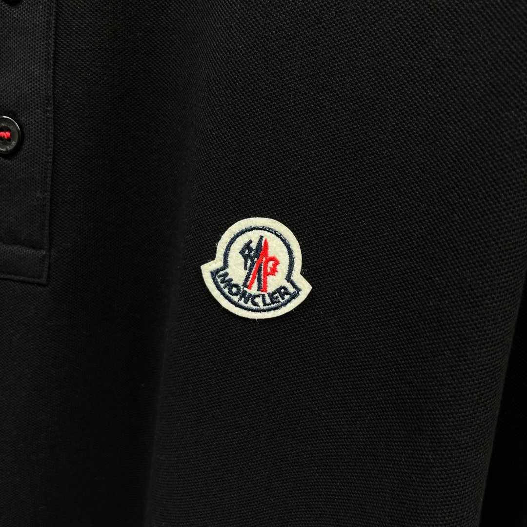 Camiseta Moncler Rib Polo Preta
