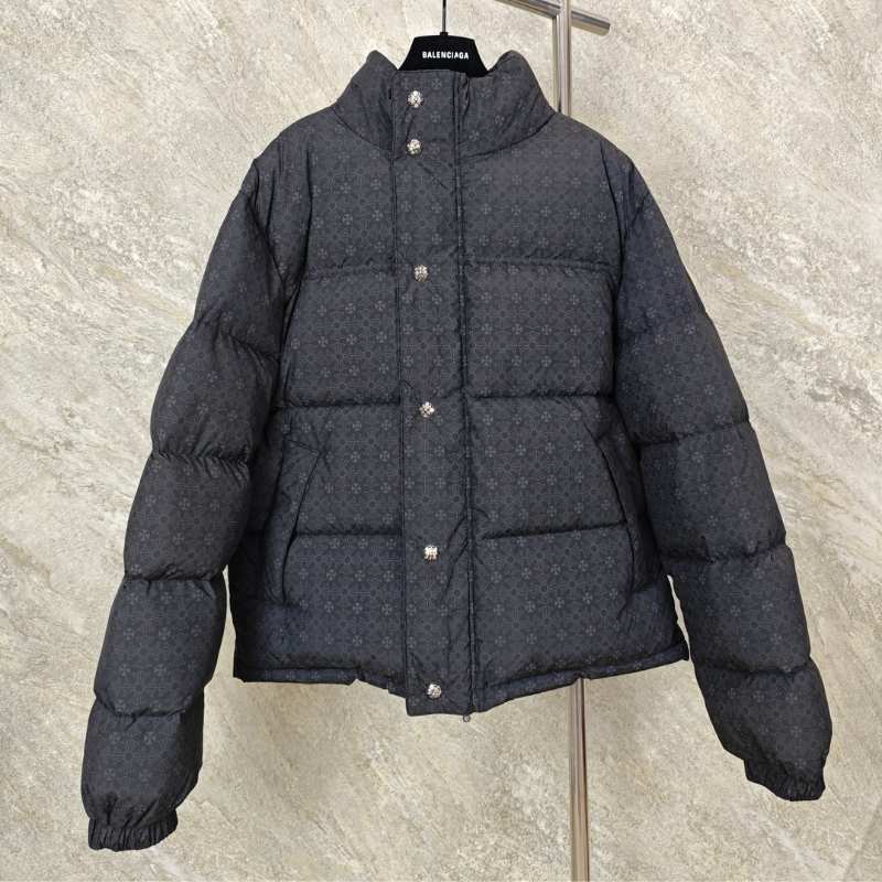 Jaqueta Chrome Hearts Monogram Print Puffer Black
