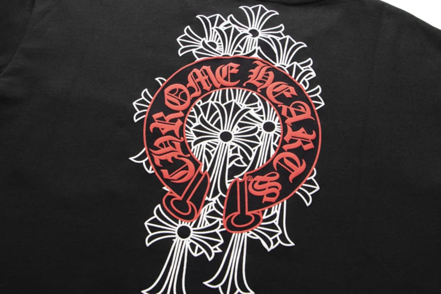 Camiseta Chrome Hearts horseshoe Cemetery Cross Preta