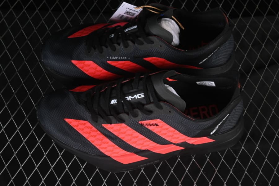 Adidas Adizero Adios Pro 4 x Mercedes AMG Lucid Red Black