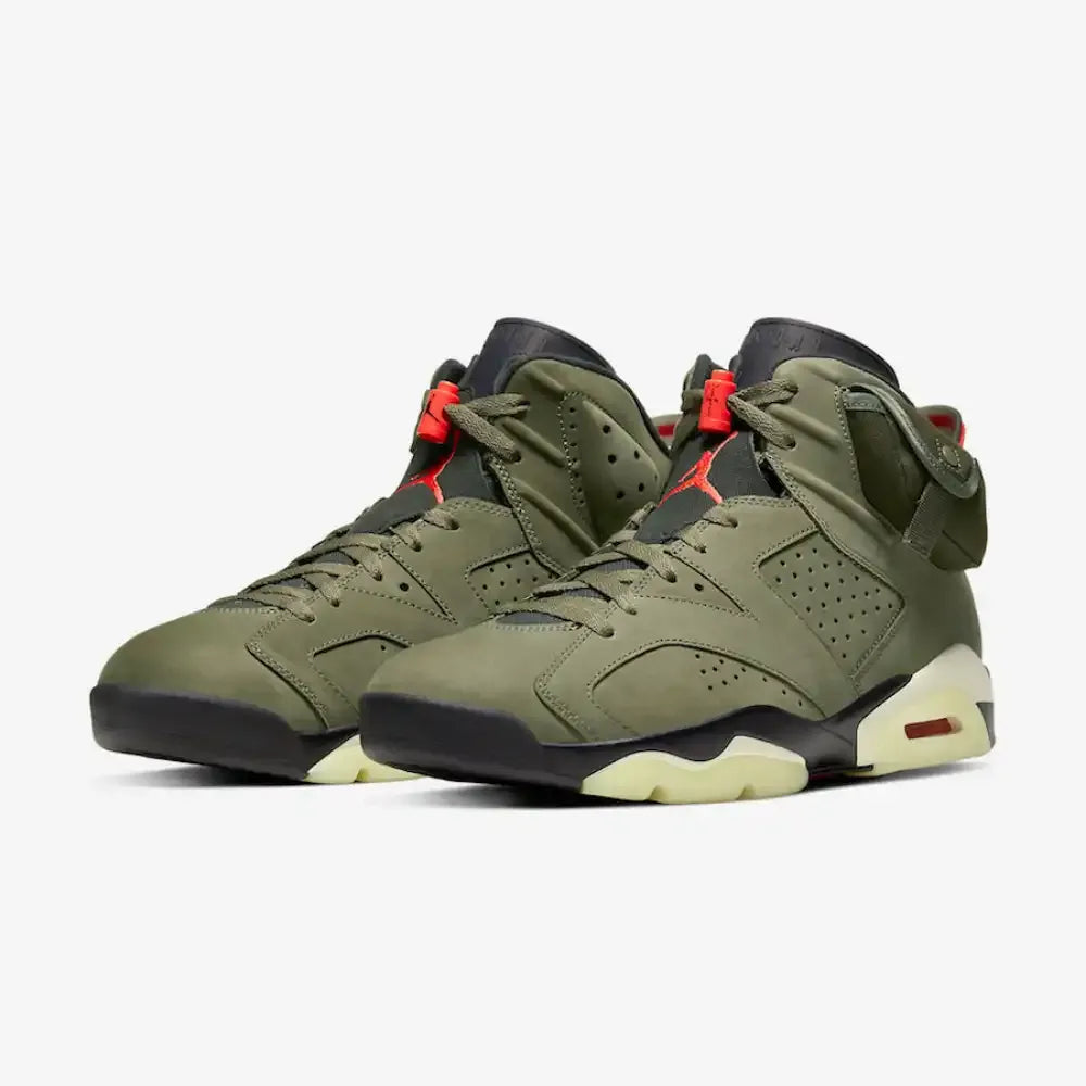 TRAVIS SCOTT × NIKE AIR JORDAN 6 OLIVE AIR JORDAN 6 RETRO X TRAVIS SCOTT ' OLIVE ' - Os melhores