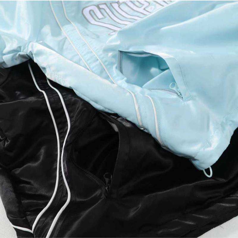 Jaqueta Supreme Satin Piping Pullover Black