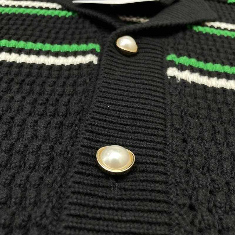 Pronta Entraga - Conjunto Casablanca Crochê Preto e Verde