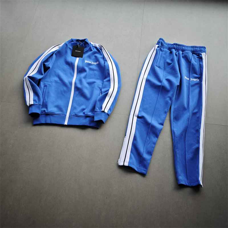 Conjunto Palm Angels Logo Tracksuit Royal Blue