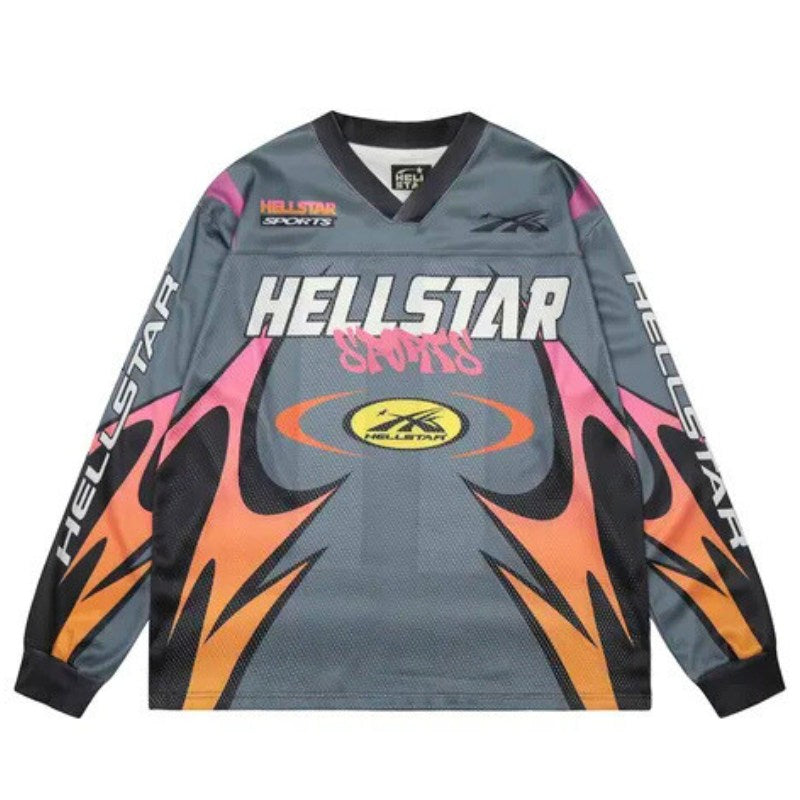 Camisa Hellstar Jersey Long Grey