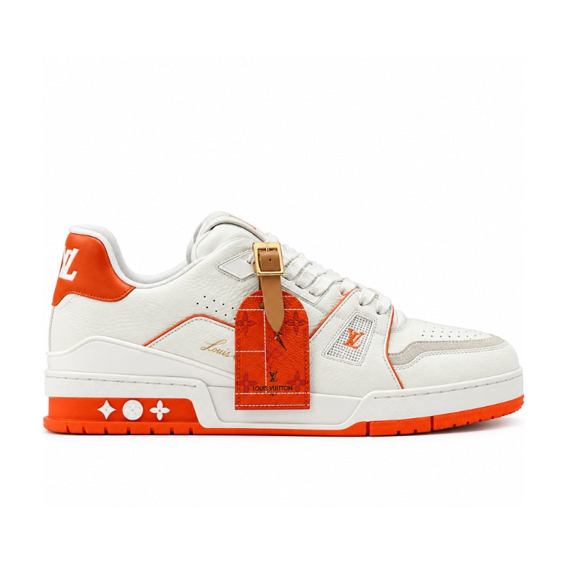 Louis Vuitton LV Trainer White Orange