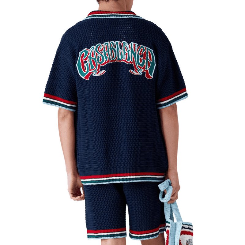 Conjunto Casablanca Crochê Gothic Azul