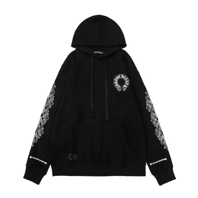 Moletom Chrome Hearts Horseshoe Floral Preto