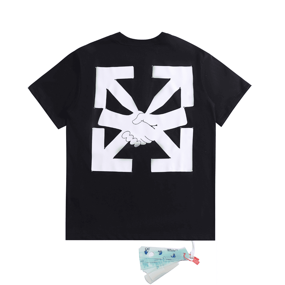 Off-White コラボ Tシャツ ブラック Off White Men's Regular Fit T-Shirt | Flannels