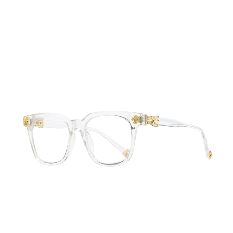 Óculos Chrome Hearts Clear Gold